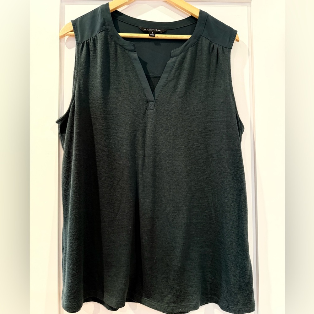 41 Hawthorn Dark Green Sleeveless Top
